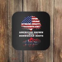 Norwegian American American Grown With Norway Roots Coaster thumb 0