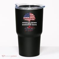 Norwegian American American Grown With Norway Roots Tumbler thumb 0