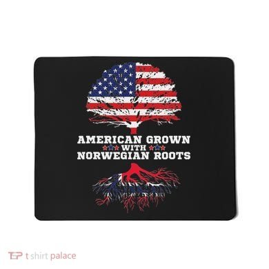 Norwegian American American Grown With Norway Roots Mousepad