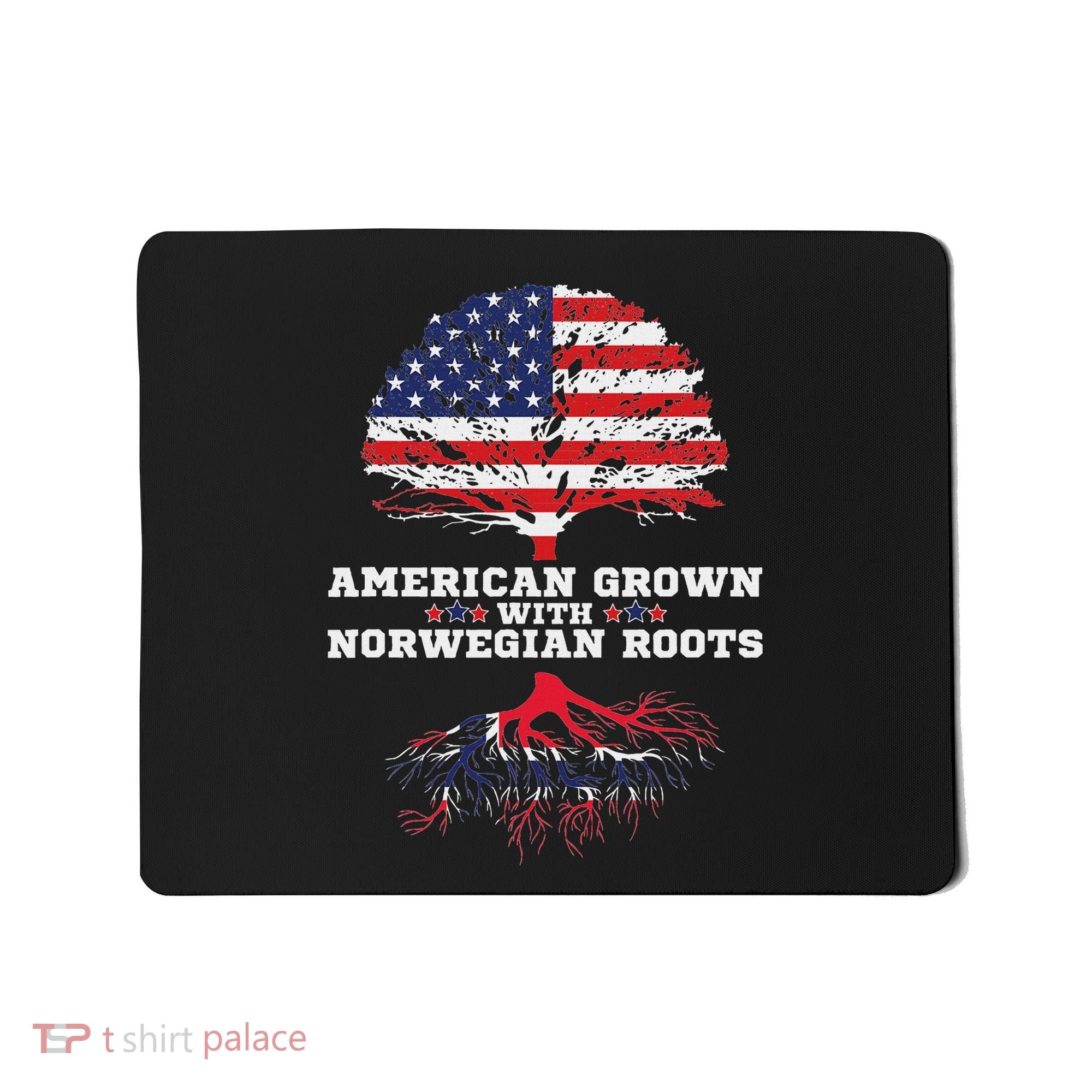 Norwegian American American Grown With Norway Roots Mousepad