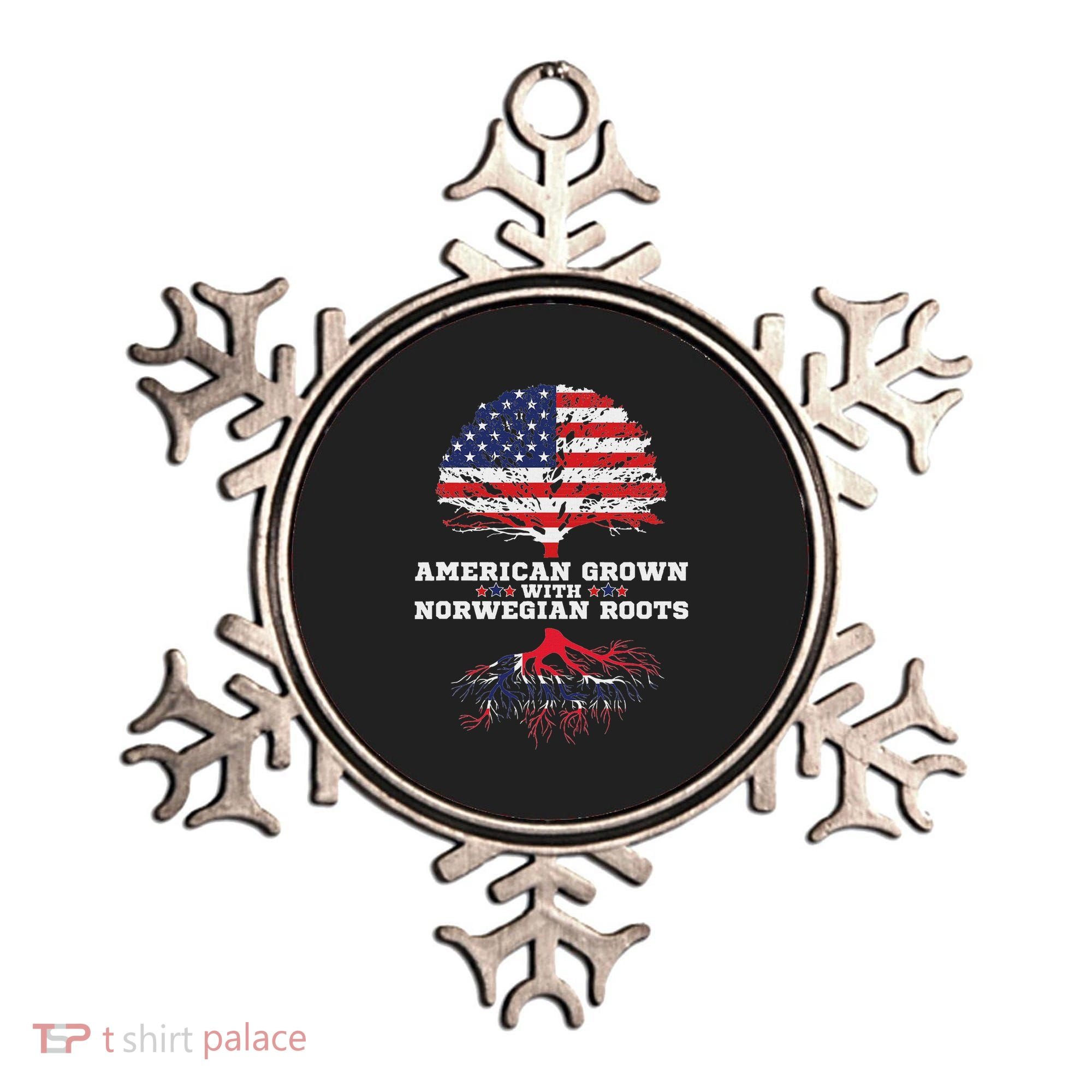 Norwegian American American Grown With Norway Roots Ornament