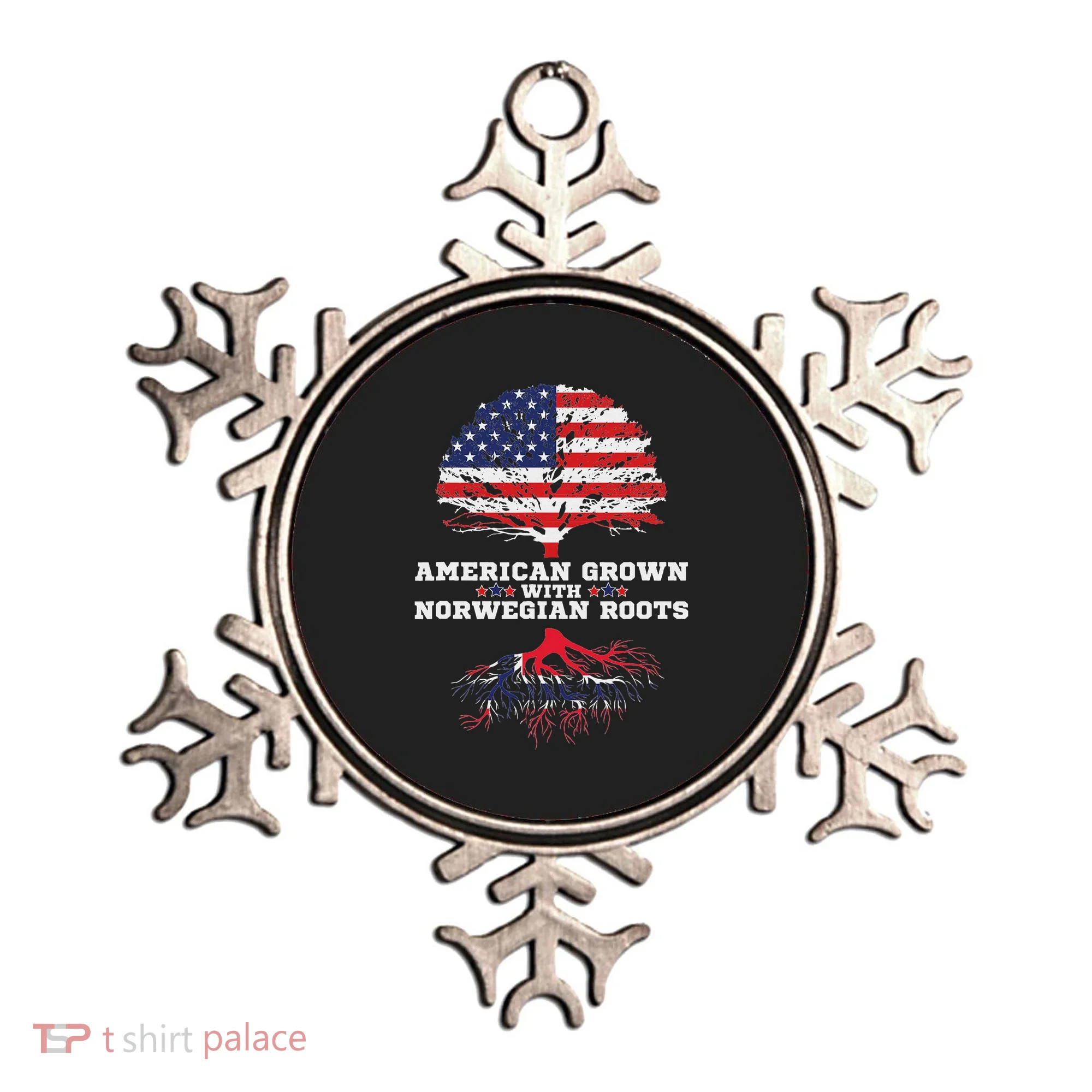 Norwegian American American Grown With Norway Roots Ornament