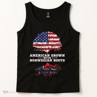 Norwegian American American Grown With Norway Roots Tank Top thumb 2