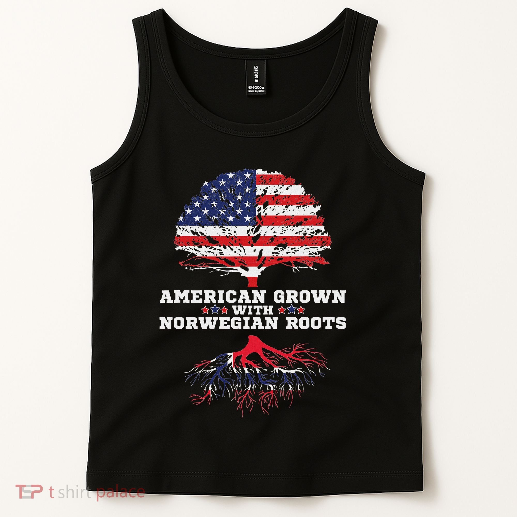 Norwegian American American Grown With Norway Roots Tank Top