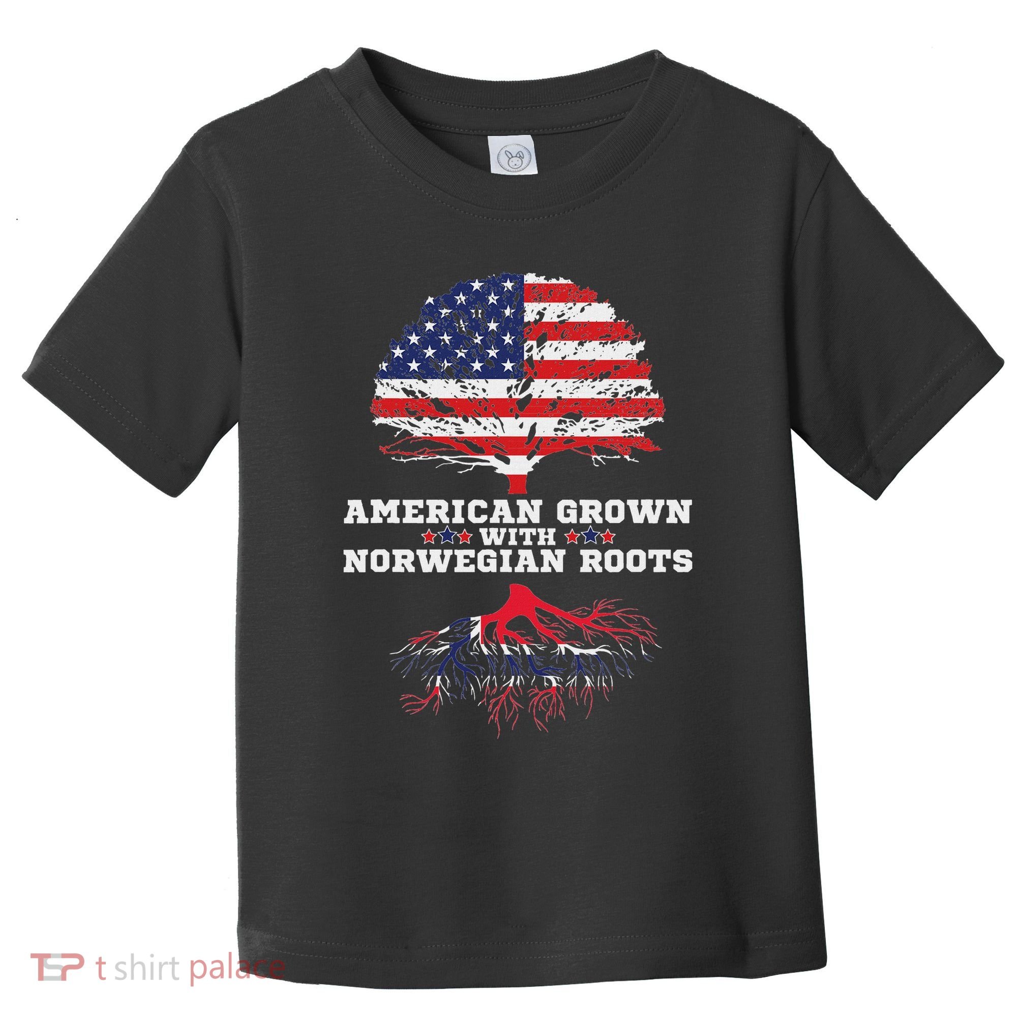 Norwegian American American Grown With Norway Roots Toddler T-Shirt