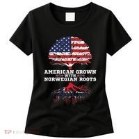 Norwegian American American Grown With Norway Roots Women's T-Shirt thumb 0