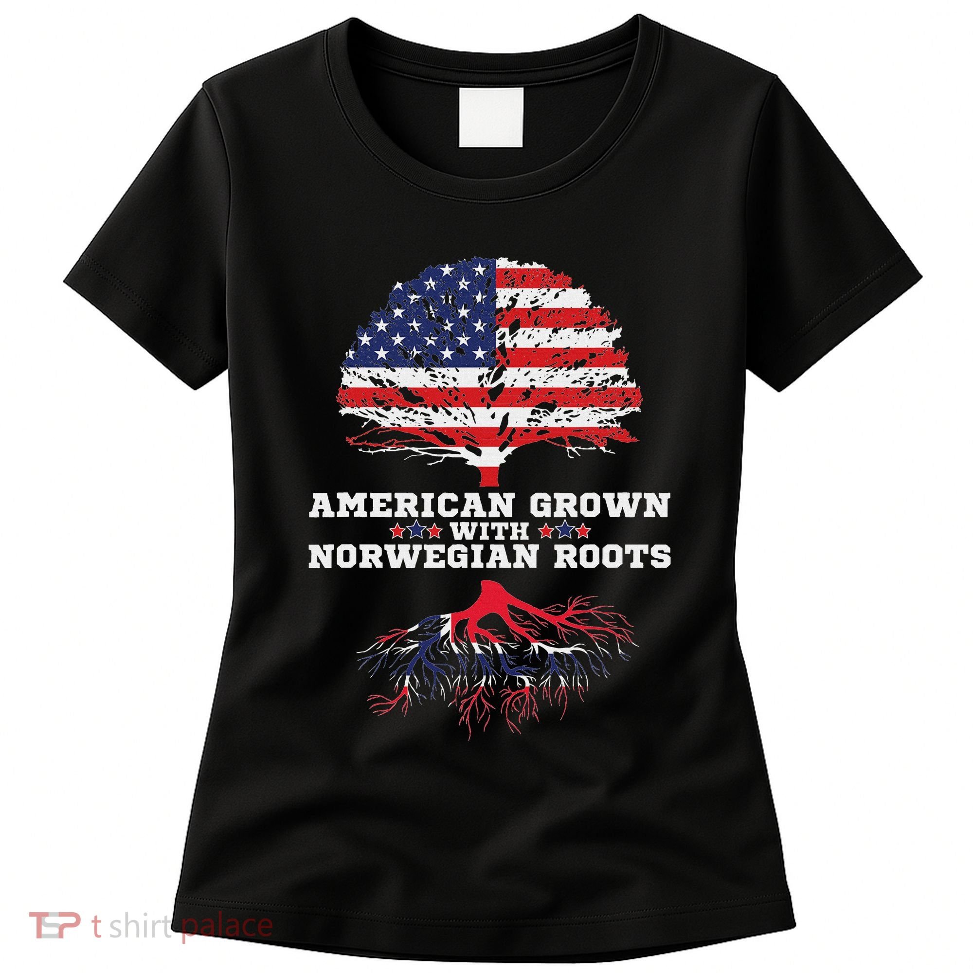 Norwegian American American Grown With Norway Roots Women's T-Shirt