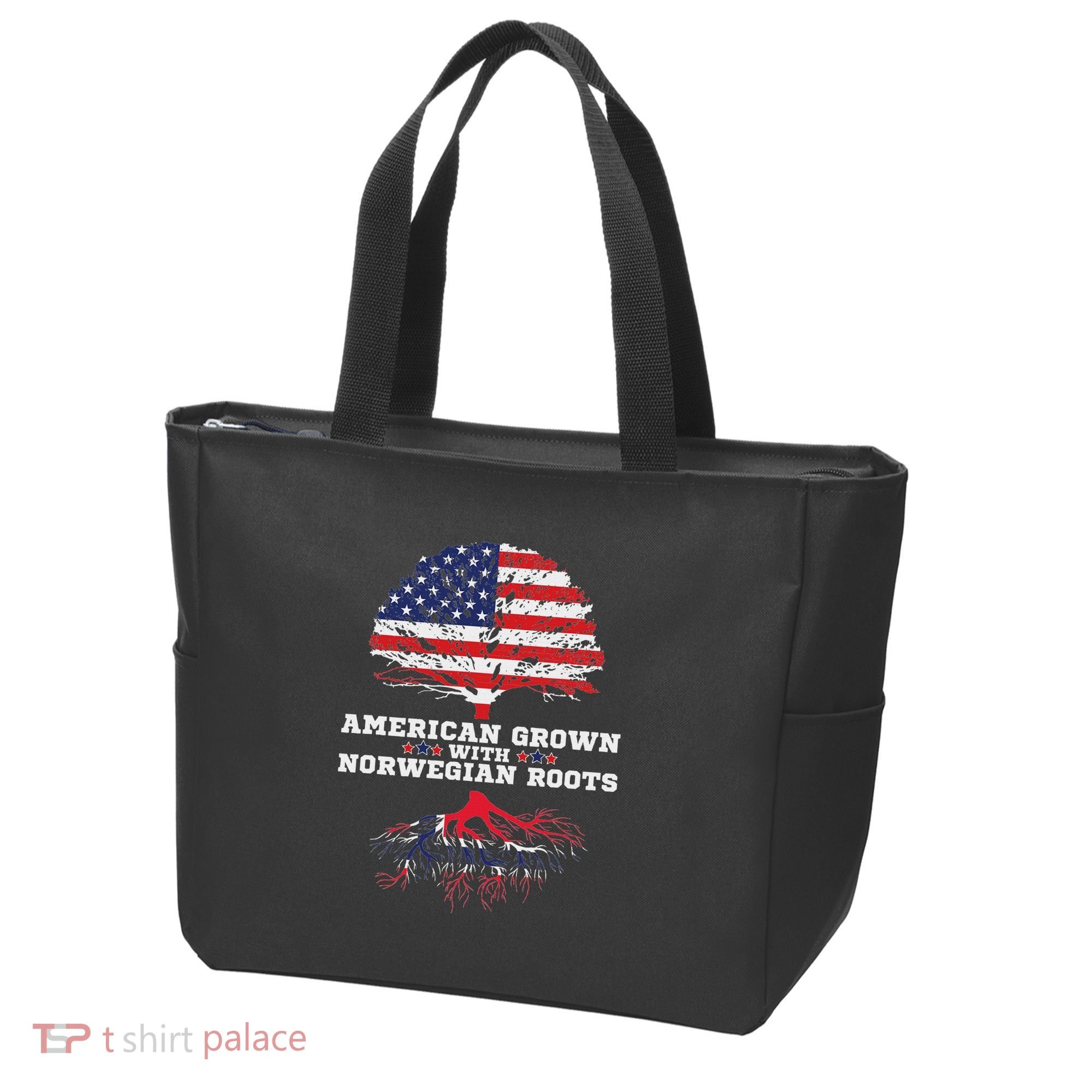 Norwegian American American Grown With Norway Roots Tote Bag