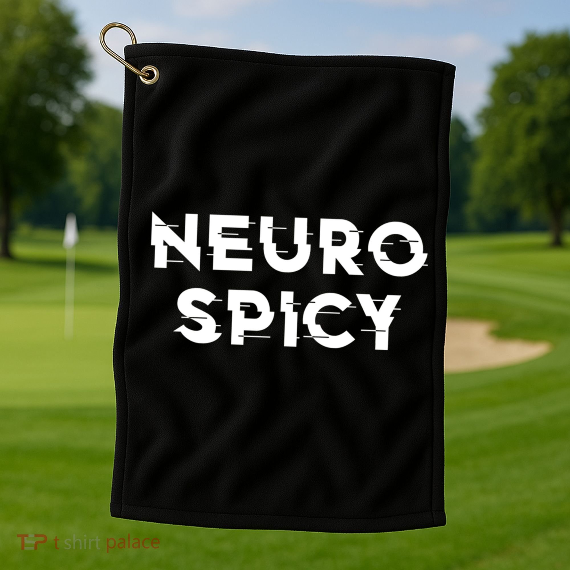 Neurospicy Adhd Autism Neurodiversity Neurodivergent Gift Golf Towel