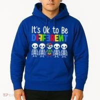 Neurodiversity Autism Awareness ItS Ok To Be Different Gift Hoodie thumb 2