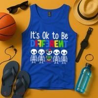 Neurodiversity Autism Awareness ItS Ok To Be Different Gift Tank Top thumb 4