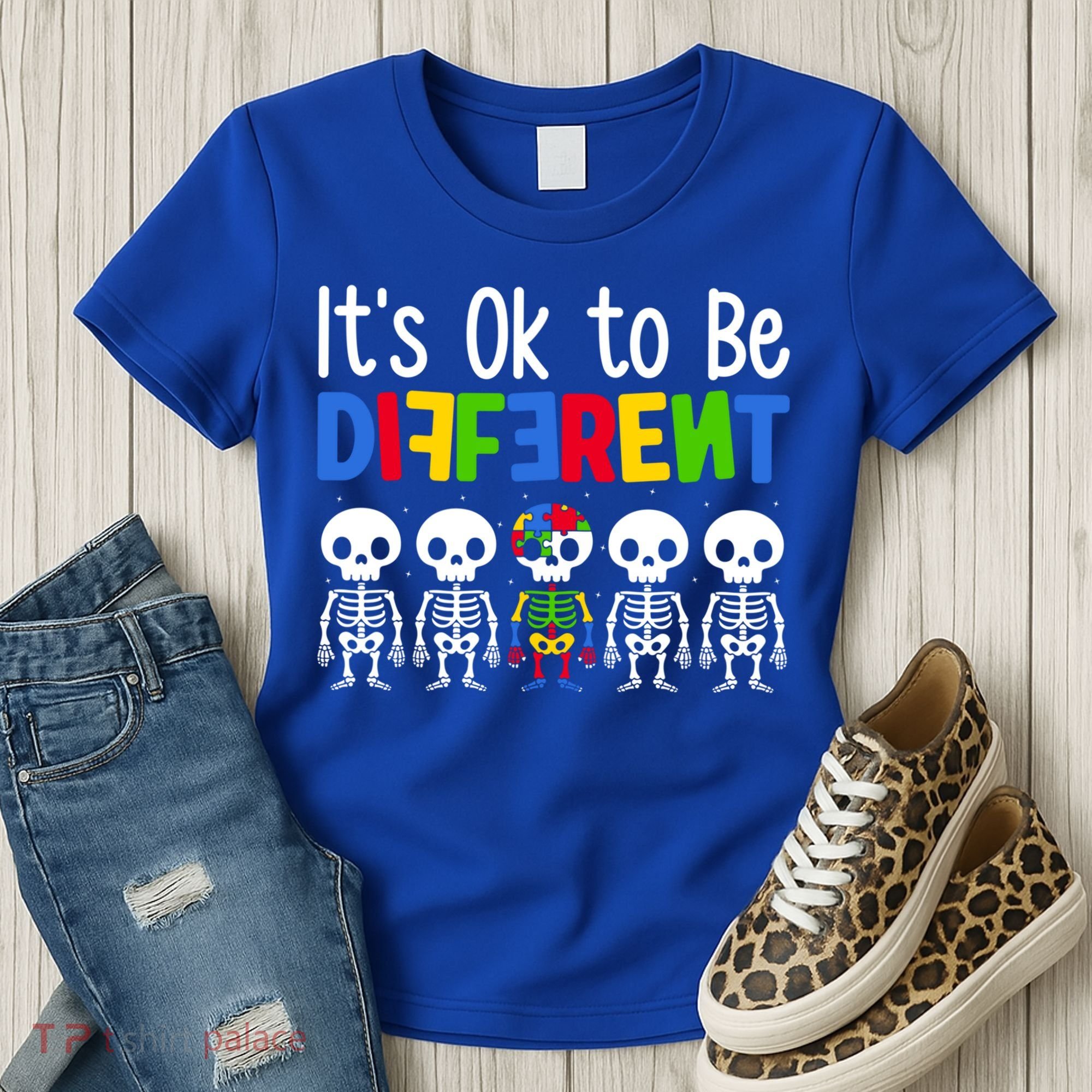 Neurodiversity Autism Awareness ItS Ok To Be Different Gift Women's T-Shirt