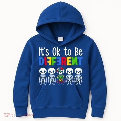 Neurodiversity Autism Awareness ItS Ok To Be Different Gift Kids Hoodie