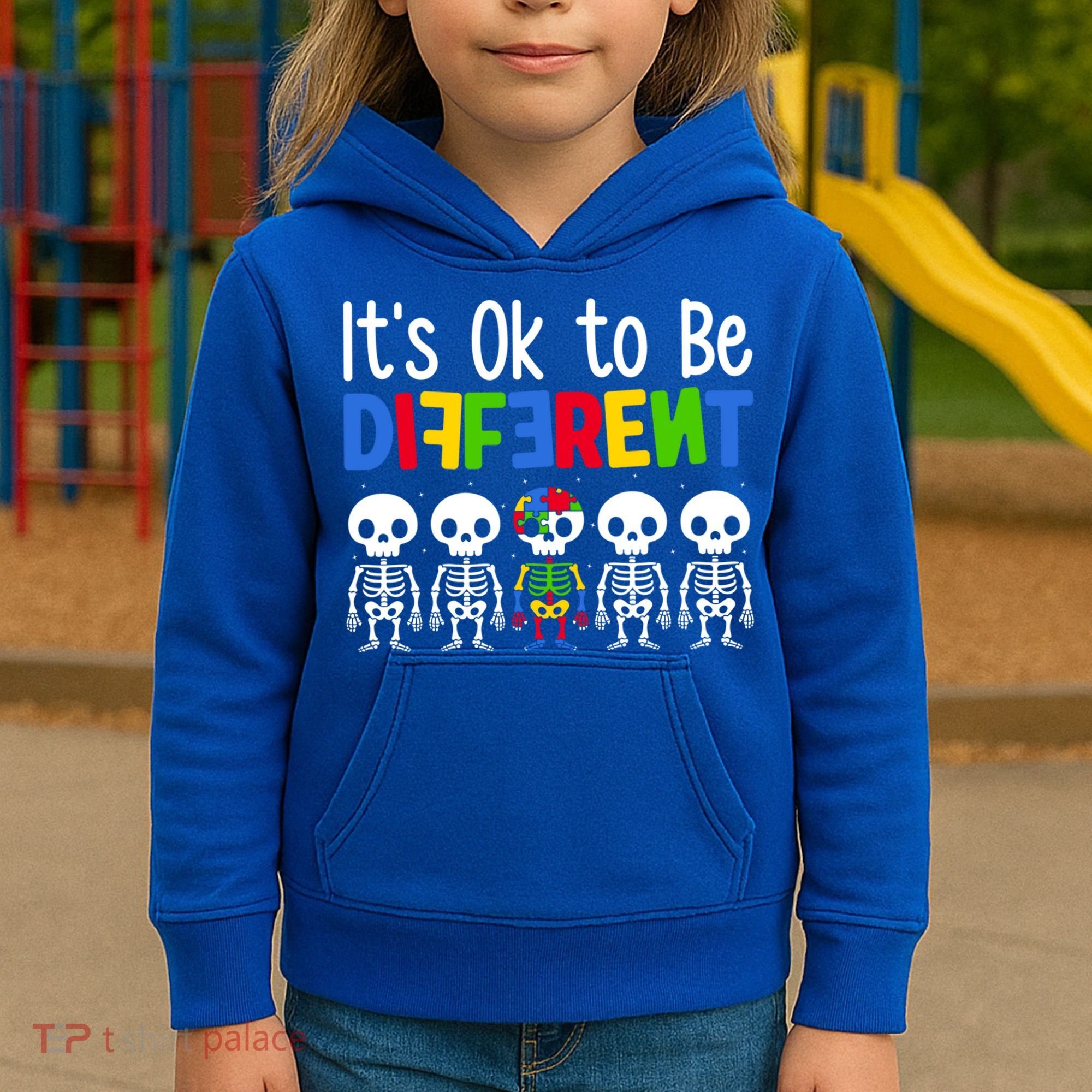 Neurodiversity Autism Awareness ItS Ok To Be Different Gift Kids Hoodie