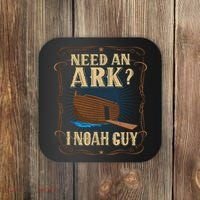Need An Ark I Noah Guy Funny Christian Humor Bible Pun Boat  Coaster thumb 0