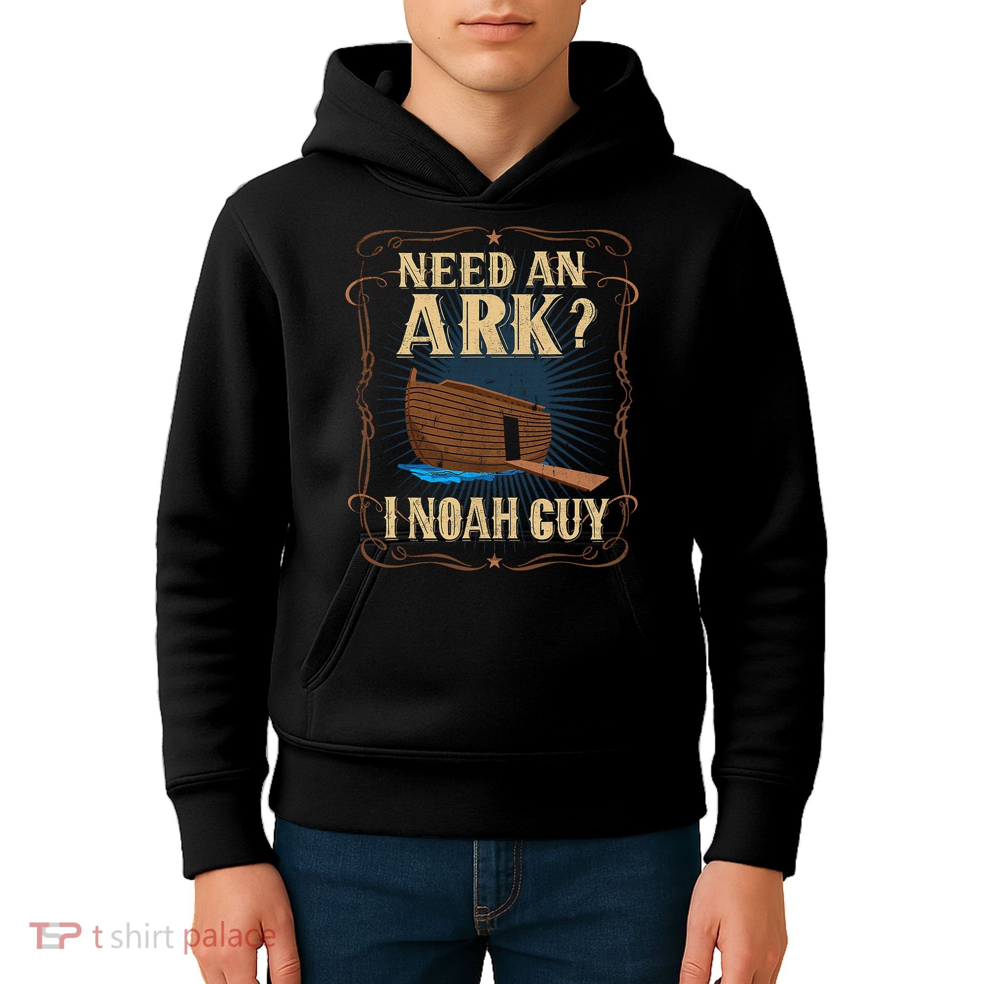 Need An Ark I Noah Guy Funny Christian Humor Bible Pun Boat  Kids Hoodie