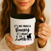 Not About A Bunny It's About The Lamb Coffee Mug thumb 3