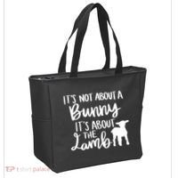 Not About A Bunny It's About The Lamb Tote Bag thumb 2