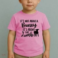 Not About A Bunny It's About The Lamb Toddler T-Shirt thumb 2
