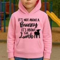 Not About A Bunny It's About The Lamb Kids Hoodie thumb 2