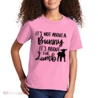 Not About A Bunny It's About The Lamb Kids T-Shirt thumb 2