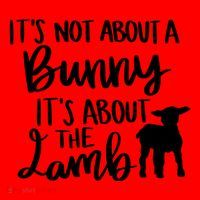 Not About A Bunny It's About The Lamb Santa Hat thumb 1