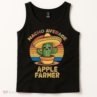 Nacho Average Apple Farmer Mexican Cinco De Mayo Farming Tank Top thumb 2