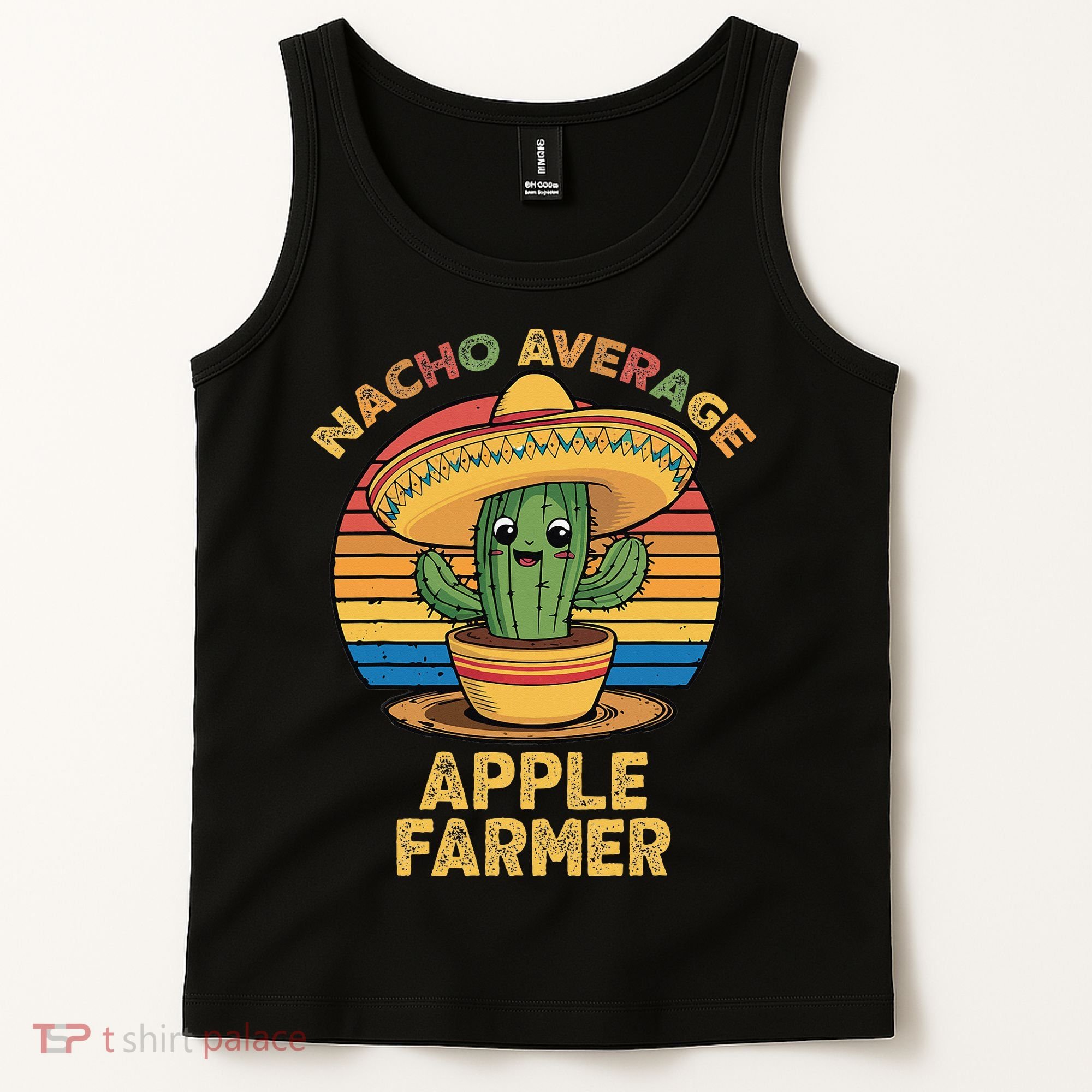Nacho Average Apple Farmer Mexican Cinco De Mayo Farming Tank Top