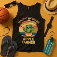 Nacho Average Apple Farmer Mexican Cinco De Mayo Farming Tank Top thumb 4
