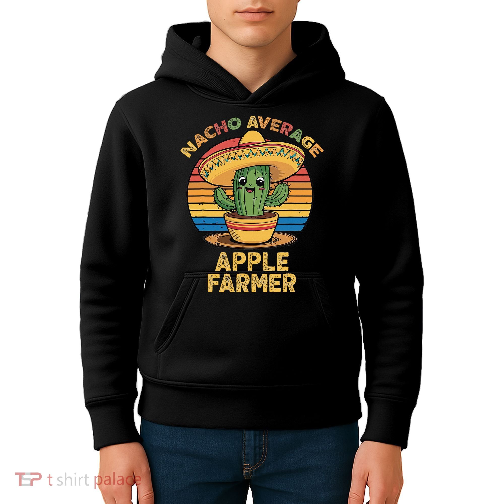 Nacho Average Apple Farmer Mexican Cinco De Mayo Farming Kids Hoodie
