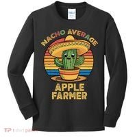 Nacho Average Apple Farmer Mexican Cinco De Mayo Farming Kids Long Sleeve Shirt thumb 0