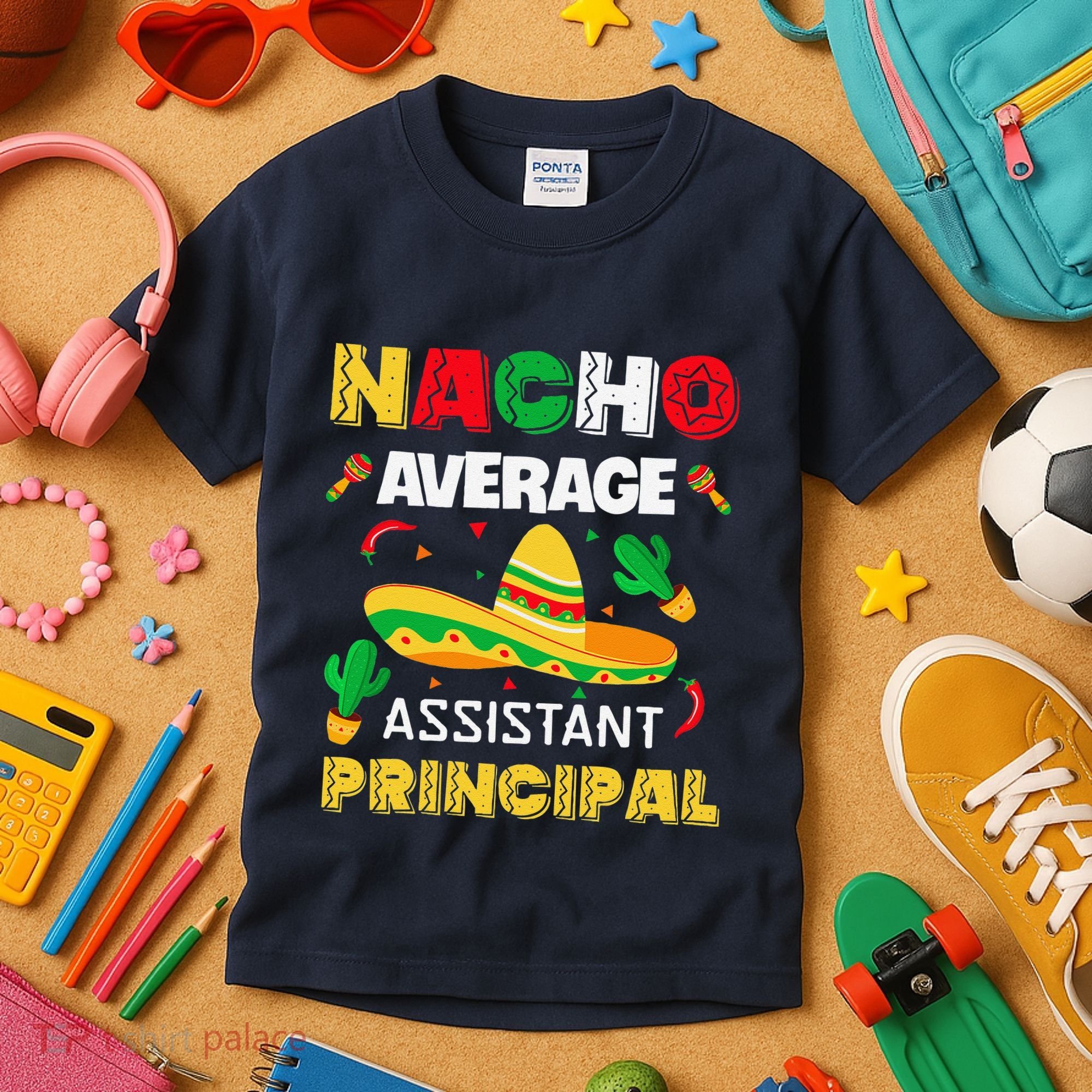 Nacho Average Assistant Principal Cinco De Mayo Teacher Kids T-Shirt
