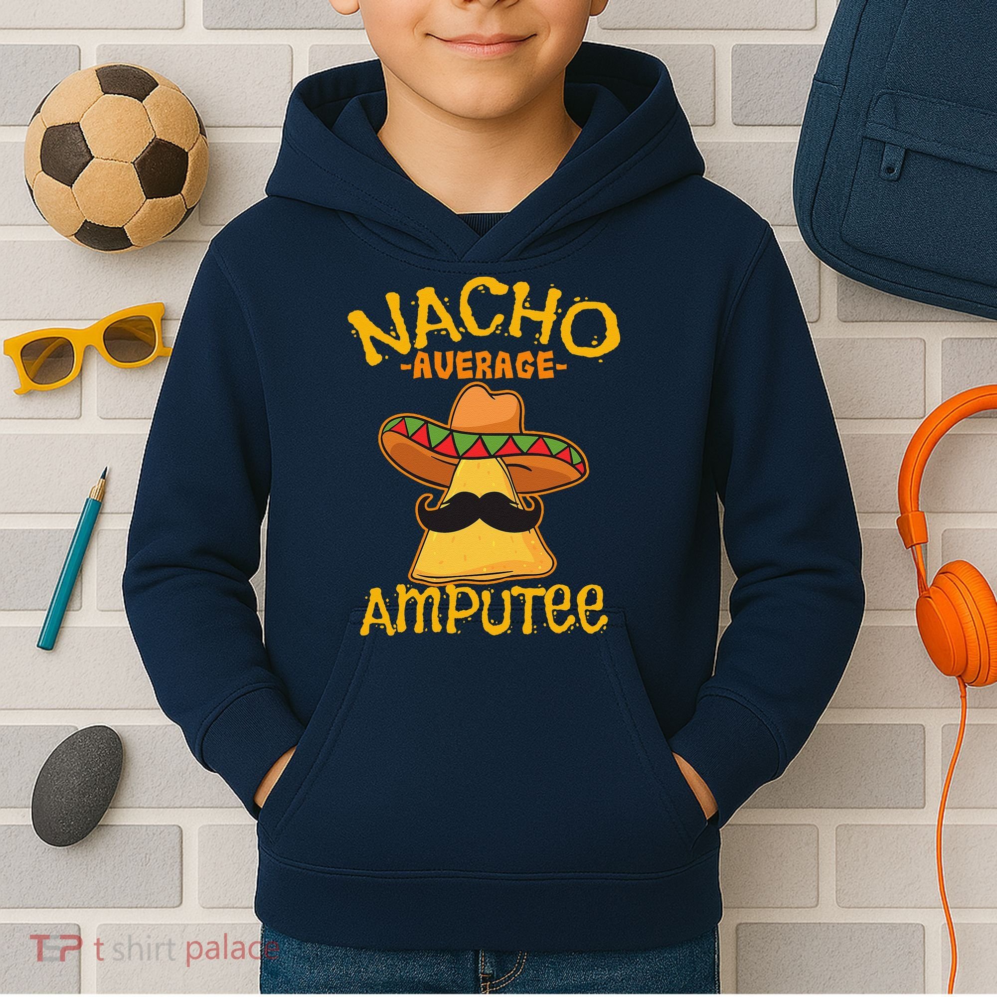Nacho Average Amputee Mexican Amputation Cinco De Mayo Party Kids Hoodie