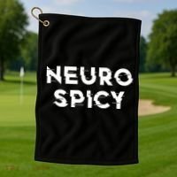 Neurospicy ADHD Autism Neurodiversity Neurodivergent Golf Towel thumb 1