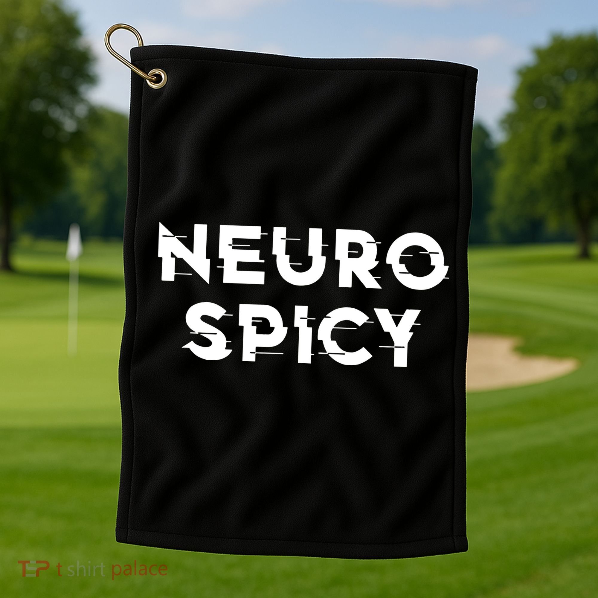 Neurospicy ADHD Autism Neurodiversity Neurodivergent Golf Towel