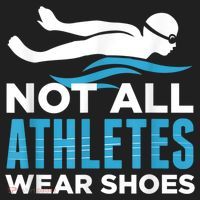 Not All Athletes Wear Shoes Funny Swimmers Idea Beanie thumb 2