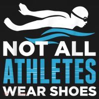 Not All Athletes Wear Shoes Funny Swimmers Idea Toddler T-Shirt thumb 4