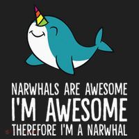 Narwhals Are Awesome. I'm Awesome Therefore I'm a Narwhal Golf Towel thumb 3