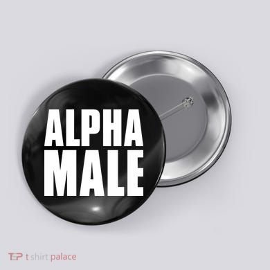 Nick Adams Alpha Male Button