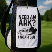 Need An Ark I Noah Guy Funny Christian Pastor Golf Towel thumb 2