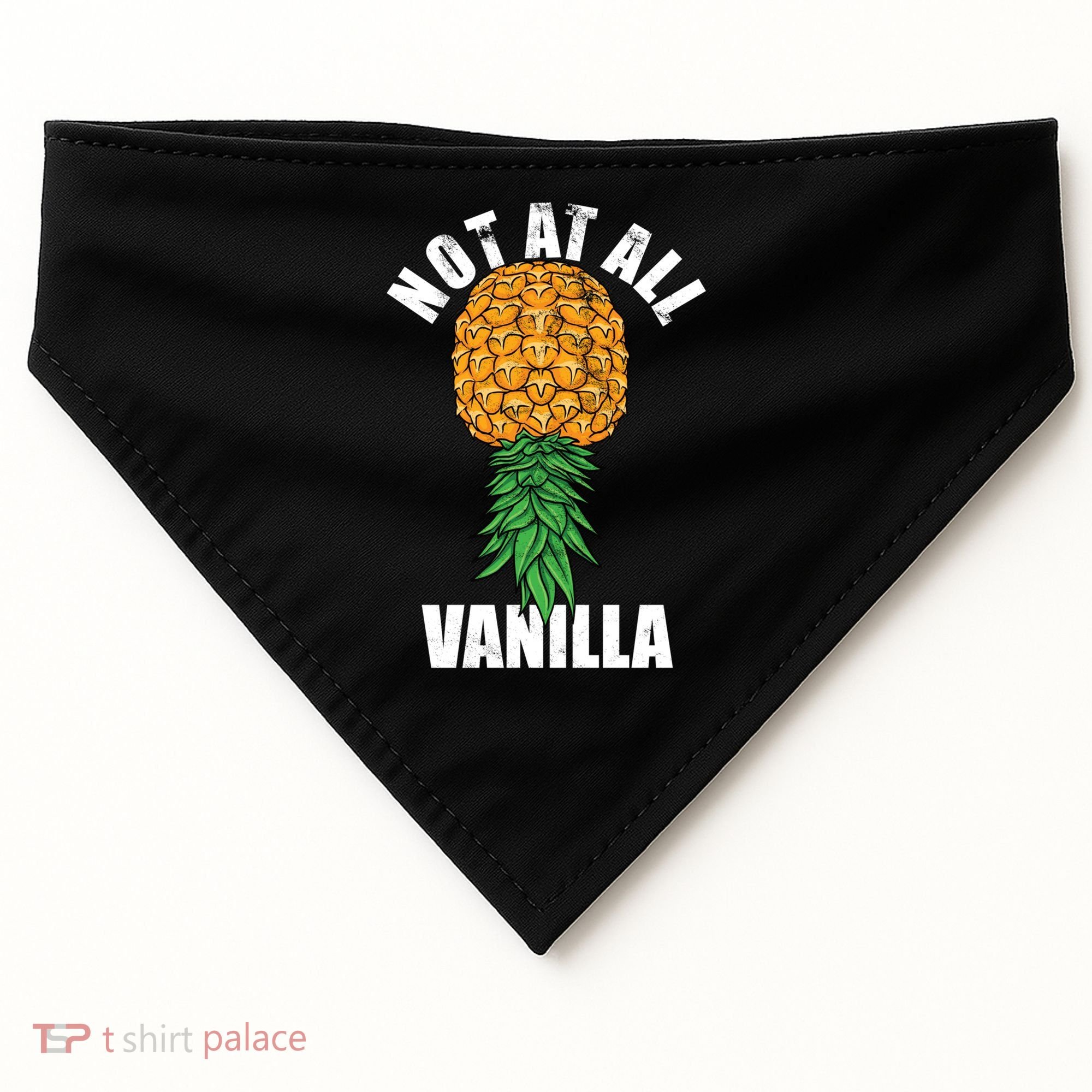 Not At All Vanilla Swinger Upside Down Pineapple Gift USA-Made Doggie Bandana