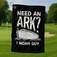 Need an Ark I Noah Guy Funny Christian Golf Towel thumb 1