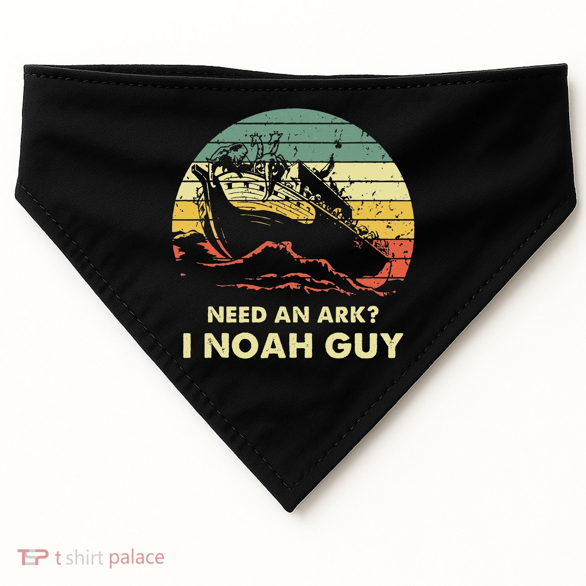 Need An Ark I Noah Guy Christian Jesus Retro Funny USA-Made Doggie Bandana