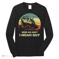 Need An Ark I Noah Guy Christian Jesus Retro Funny Long Sleeve Shirt thumb 0