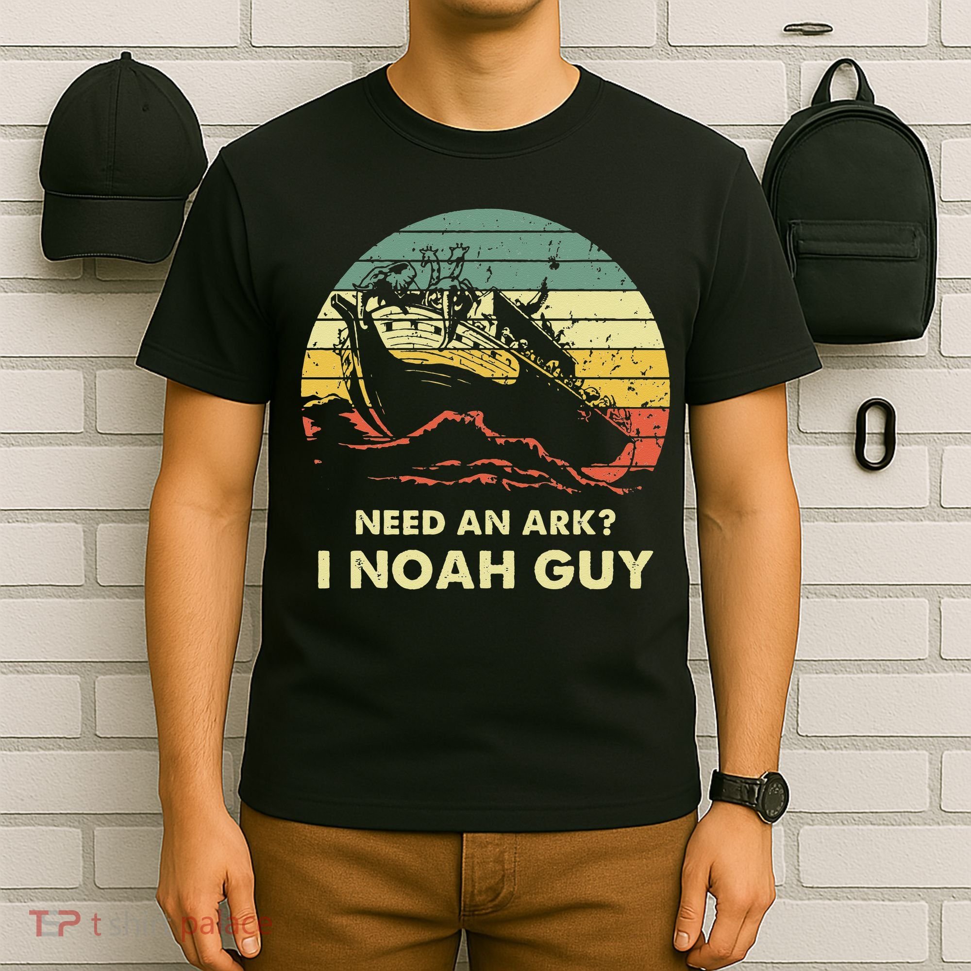 Need An Ark I Noah Guy Christian Jesus Retro Funny T-Shirt