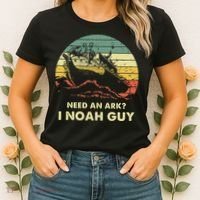 Need An Ark I Noah Guy Christian Jesus Retro Funny Women's T-Shirt thumb 2