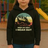 Need An Ark I Noah Guy Christian Jesus Retro Funny Kids Hoodie thumb 3