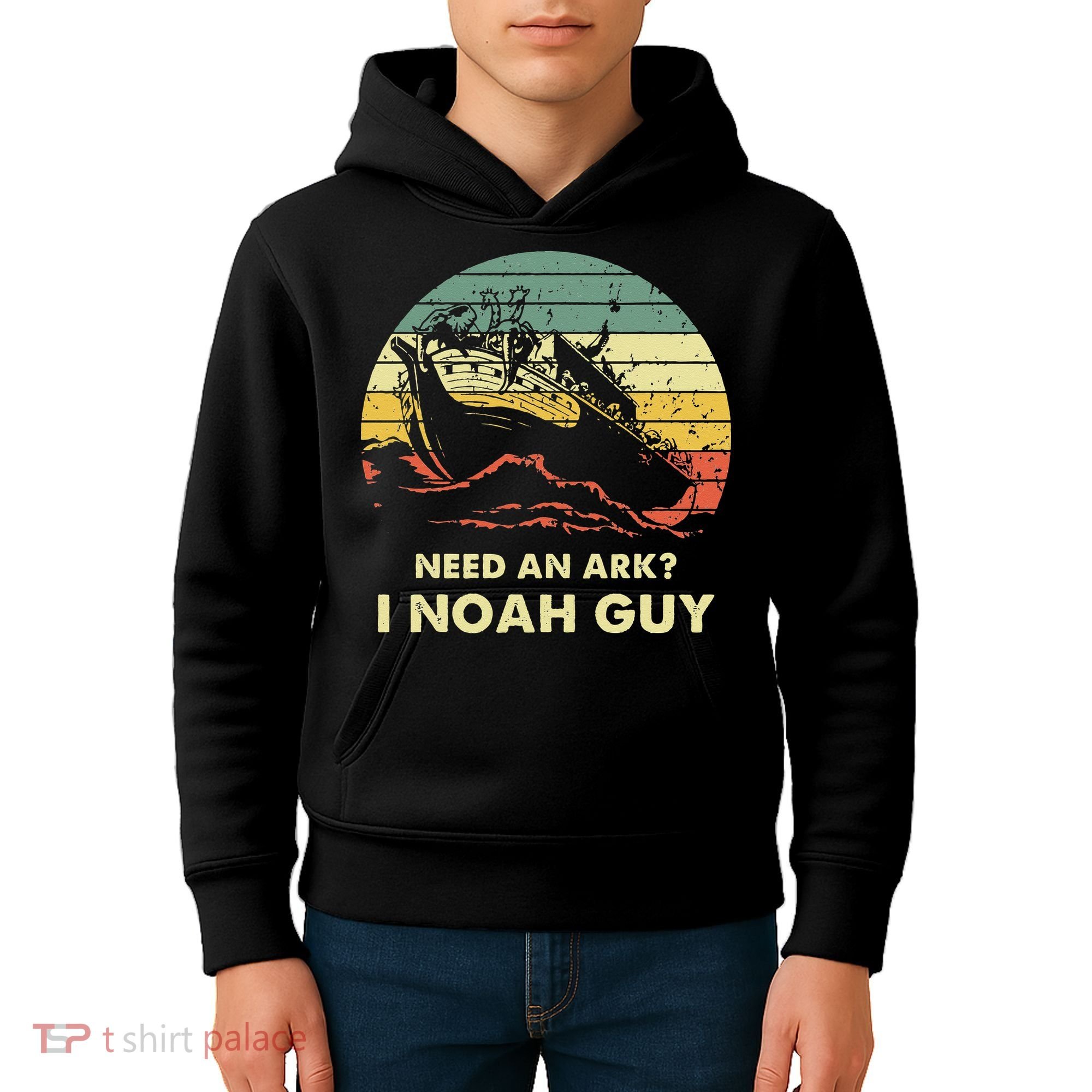 Need An Ark I Noah Guy Christian Jesus Retro Funny Kids Hoodie