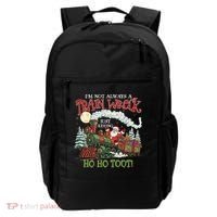 Not Always A Train Wreck Christmas Funny Santa Backpack thumb 0