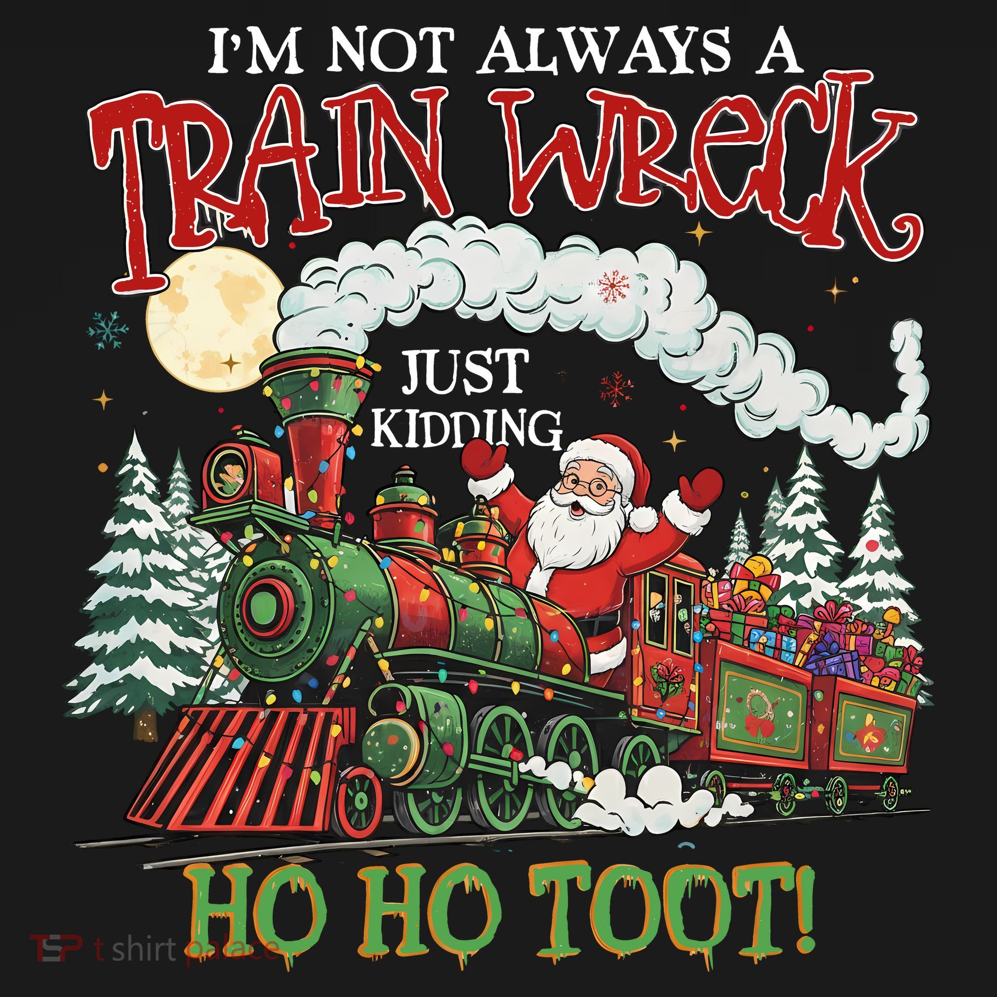 Not Always A Train Wreck Christmas Funny Santa Toddler Hoodie